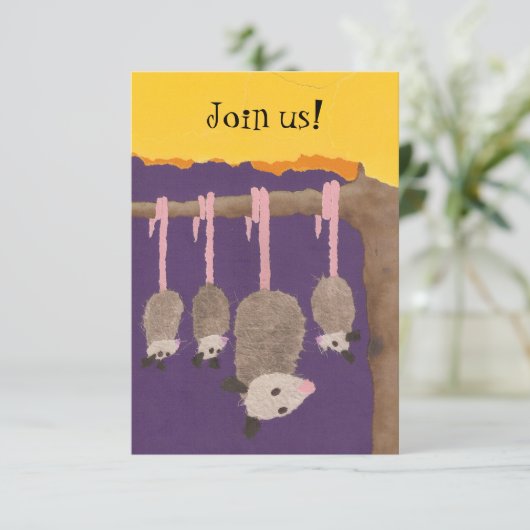 "Opossums" laden Karte ein (Stehend Vorderseite)