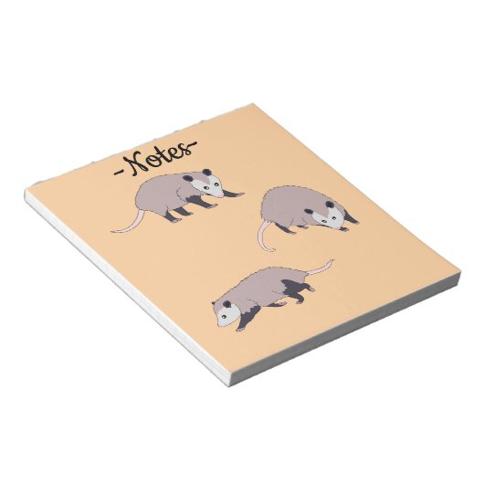 Opossums Notizblock (angewinkelt)