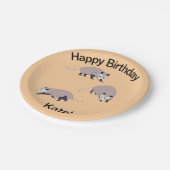 Opossums Pappteller (Schrägansicht)
