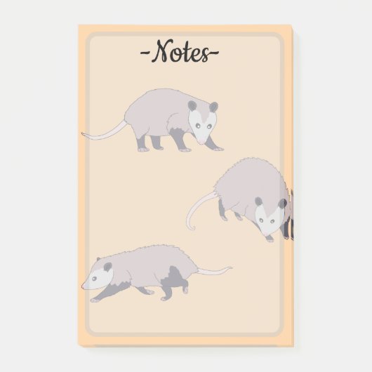 Opossums Post-it Klebezettel (Vorderseite)
