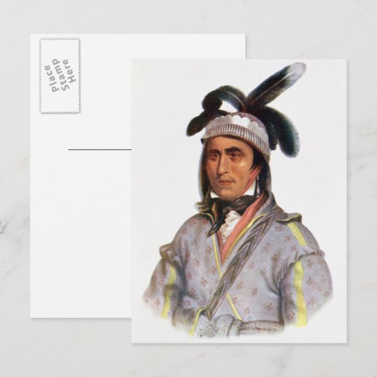 Opothle-Yoholo, Chefdirigent der Creek Postkarte (Vorne/Hinten)