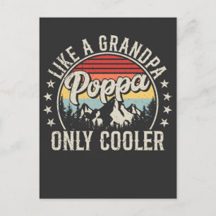 Oppa wie ein Opa, nur cooler Retro Postkarte