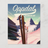 Oppdal Norway Ski Poster. (Vorderseite)