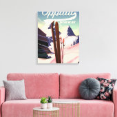 Oppdal Norway Ski Poster. Leinwanddruck (Insitu (Wohnzimmer))