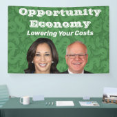 Opportunity Economy Harris Walz 2024 Banner (Messe)