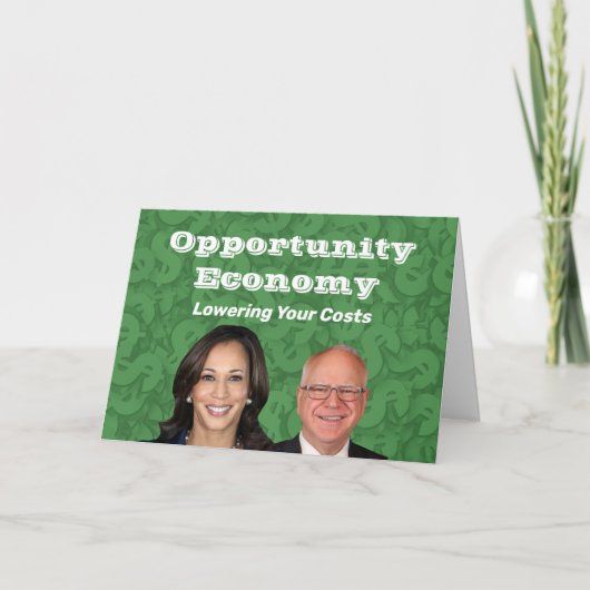 Opportunity Economy Harris Walz 2024 Karte (Vorderseite)