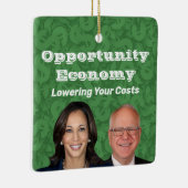 Opportunity Economy Harris Walz 2024 Keramikornament (Rechts)