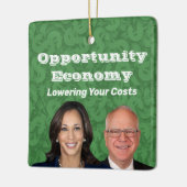 Opportunity Economy Harris Walz 2024 Keramikornament (Links)