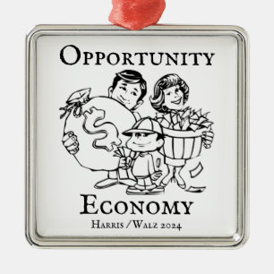 Opportunity Economy Harris Walz 2024 Ornament Aus Metall