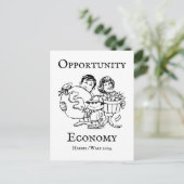 Opportunity Economy Harris Walz 2024 Postkarte (Stehend Vorderseite)