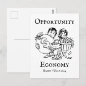 Opportunity Economy Harris Walz 2024 Postkarte (Vorne/Hinten)