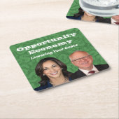 Opportunity Economy Harris Walz 2024 Rechteckiger Pappuntersetzer (angewinkelt)