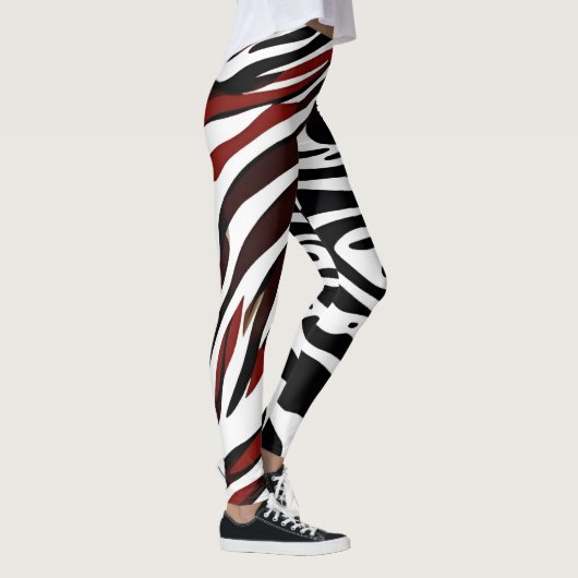 Opposing Zebra Pattern Leggings (Rechts)