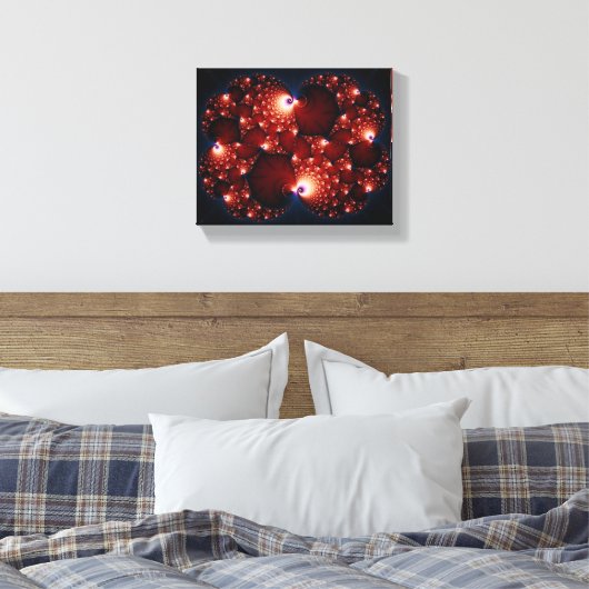 Opposites Attract - Fraktal Art Leinwanddruck (Insitu (Schlafzimmer))