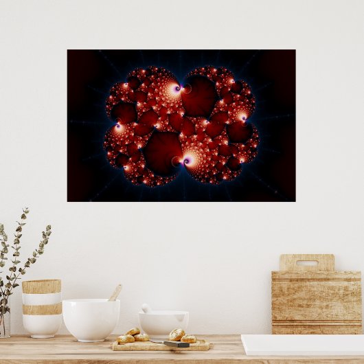 Opposites Attract - Fraktal Art Poster (Küche)