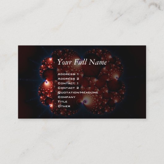 Opposites Attract - Fraktal Art Visitenkarte (Vorderseite)