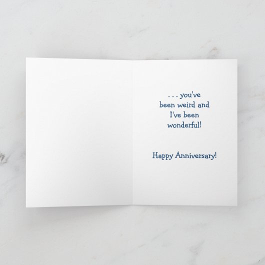 "Opposites Attract" Jahrestag Karte (Innenseite)