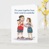 "Opposites Attract" Jahrestag Karte (Gelbe Blume)