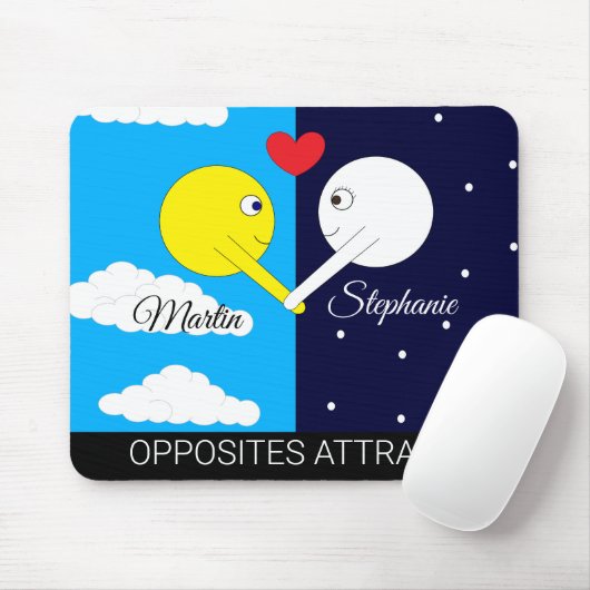 Opposites:  Sun & Moon Mousepad (Mit Mouse)