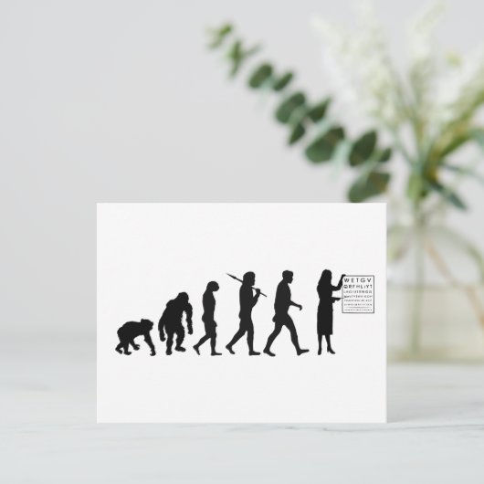 Optemetrist Optical Eye Doctor Evolution Augendiag Postkarte (Stehend Vorderseite)