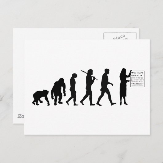 Optemetrist Optical Eye Doctor Evolution Augendiag Postkarte (Vorne/Hinten)