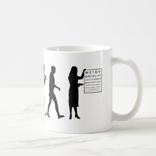 Optemetrist optisches Augen-Diagramm Kaffeetasse (Rechts)