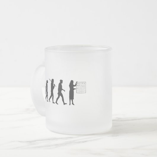 Optemetrist optisches Augen-Diagramm Mattglastasse (Vorderseite Links)