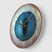 Opthalmologist Eye Doctor Weird Fun Blue Eye Clock Große Wanduhr (Winkel)