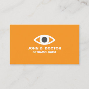 Opthamologe oder optometristische orange Visitenka Visitenkarte