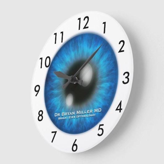 Opthamologin Custom Clock Große Wanduhr (Winkel)