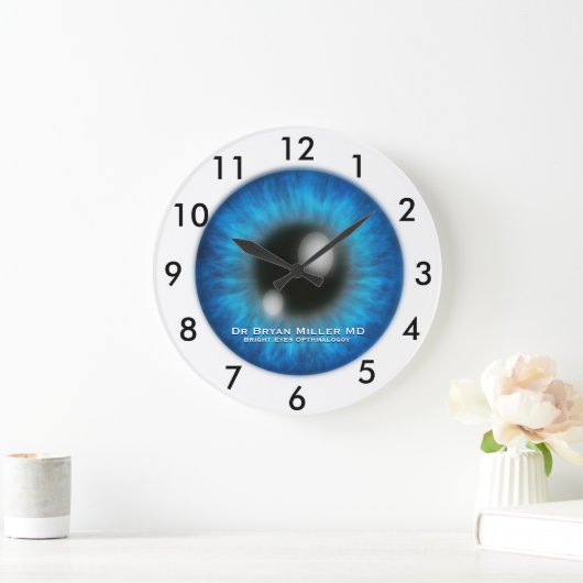 Opthamologin Custom Clock Große Wanduhr (Zuhause)