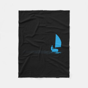 Opti-Segelboot-Segeln-Dinghy-Segel-Boot-Segler-Gra Fleecedecke