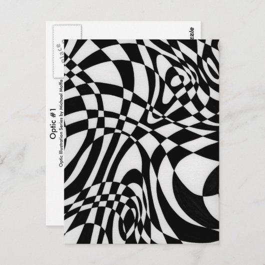 Optic #1 von Michael Moffa c1991 Postkarte (Vorne/Hinten)