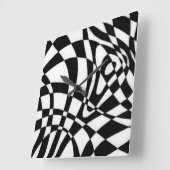 Optic #1 von Michael Moffa c1991 Quadratische Wanduhr (Winkel)