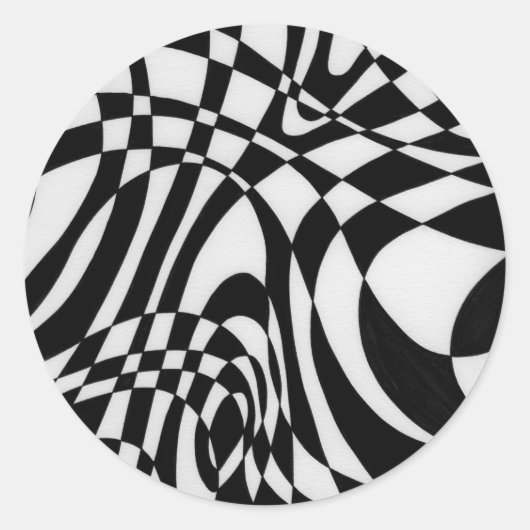 Optic #1 von Michael Moffa c1991 Runder Aufkleber (Vorderseite)