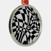Optic #1a von Michael Moffa Silbernes Ornament (Rechts)