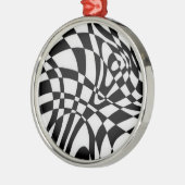 Optic #1a von Michael Moffa Silbernes Ornament (Links)