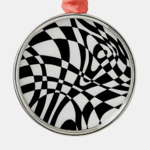 Optic #1a von Michael Moffa Silbernes Ornament