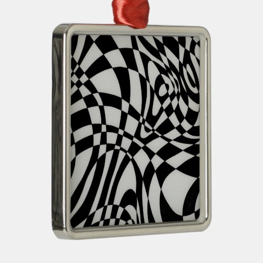Optic #1a von Michael Moffa Silbernes Ornament (Rechts)