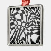 Optic #1a von Michael Moffa Silbernes Ornament (Links)