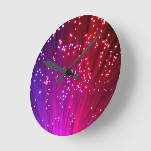 Optical Fibers Runde Wanduhr (Winkel)
