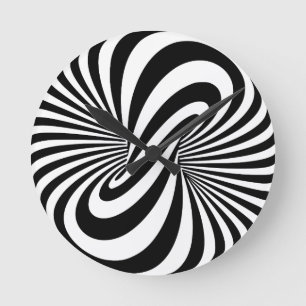 Optical Illusion 3D Spiral Runde Wanduhr