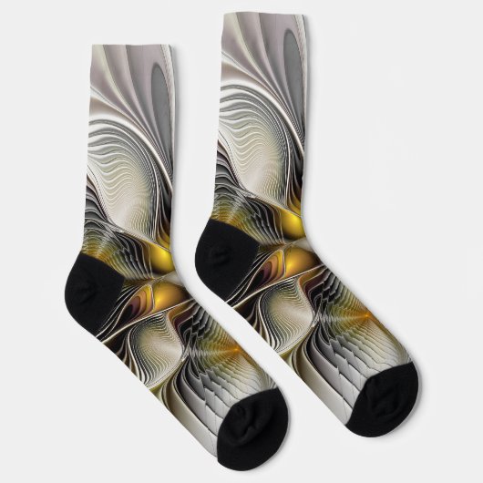 Optical Illusion Abstract 3D Fractal With Depth Socken (Rechts)