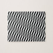 Optical Illusion Black White Chevron Patterns Cool Puzzle (Horizontal)