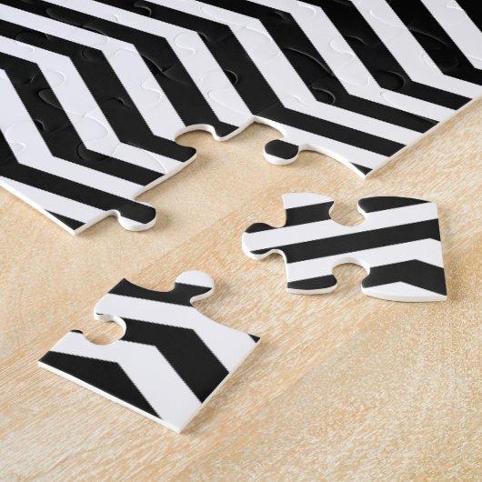 Optical Illusion Black White Chevron Patterns Cool Puzzle (Seite)