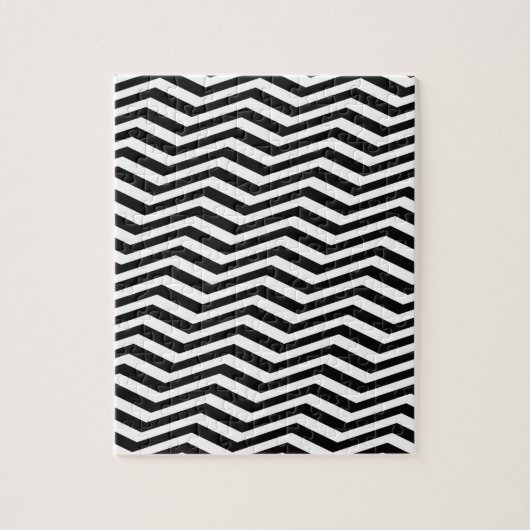 Optical Illusion Black White Chevron Patterns Cool Puzzle (Vertikal)