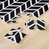 Optical Illusion Black White Herringbone Chevron Puzzle (Seite)