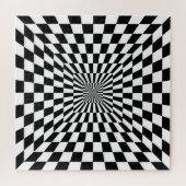 optical illusion chessboard tunnel puzzle (Horizontal)