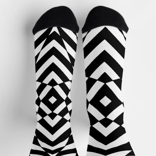 OPTICAL ILLUSION Geometrische Art Hypnotic Design Socken (Oben)