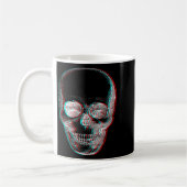Optical Illusion Halloween Skeleton Skull  Kaffeetasse (Links)